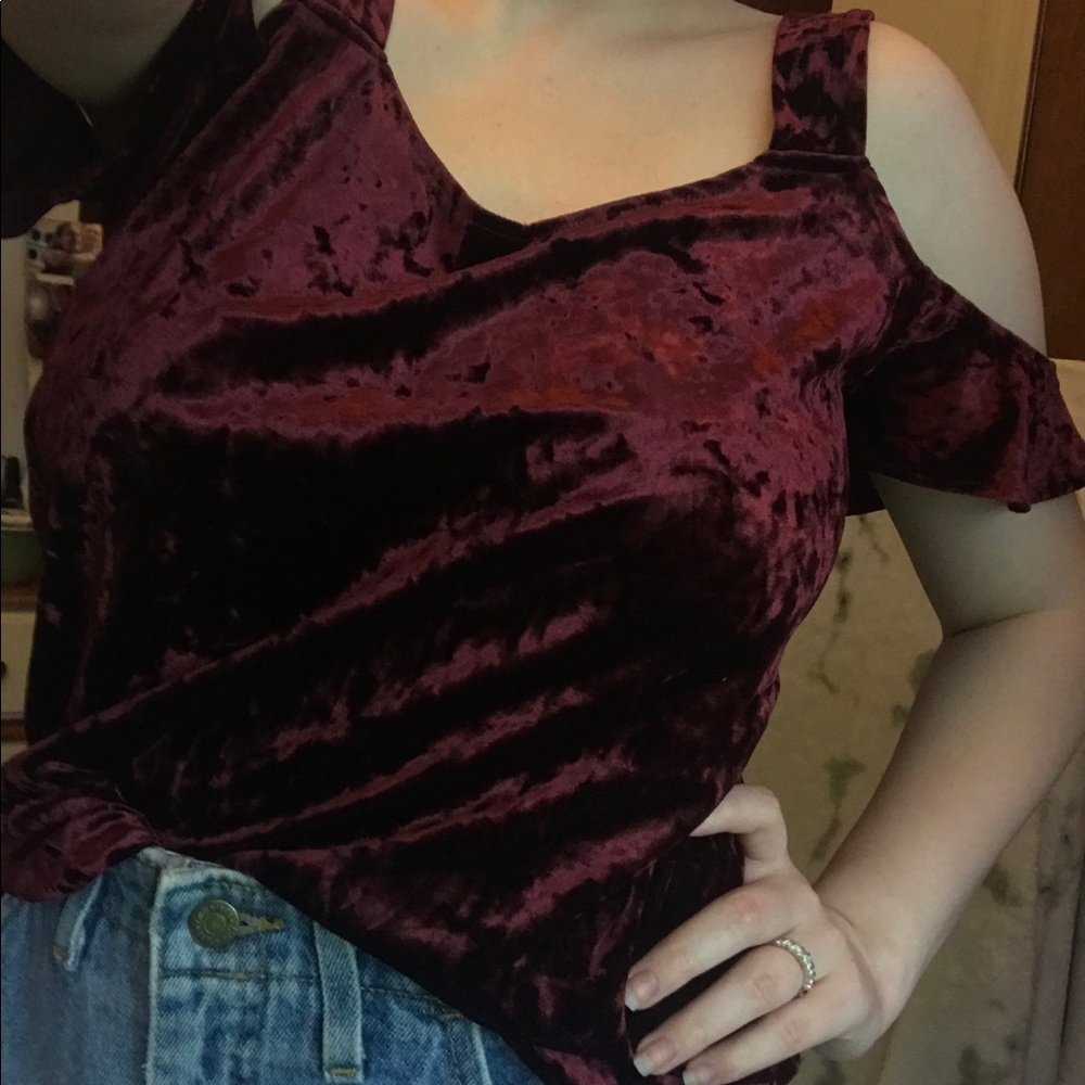 LC Lauren Conrad Velvet Top